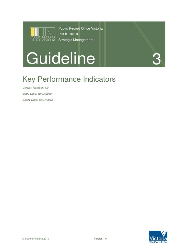 Kpi Guideline PDF | PDF | Performance Indicator | Records Management