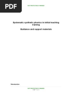 Systematic Synthetic Phonics in Initial Teacher Training - Guidance and Support Materials