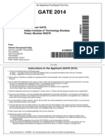 Zone/Scrutiny GATE 2014 Application Form