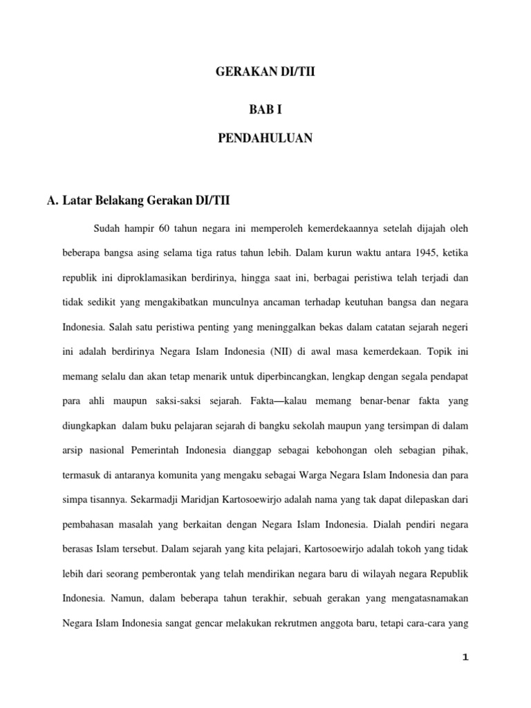 Sejarah Gerakan Di Tii Docx