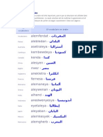 El Vocabulario en Árabe