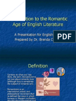 Introduction To The Romantic Age of English Literature: A Presentation For English 2323 Prepared by Dr. Brenda Cornell