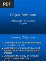 Project Selection: Techniques For Selecting Projects