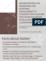 Increasing Engagement For Students With Austism Spectrum Disorders