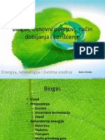Biogas, Osnovni Pojmovi, Način Dobijanja I Korišćenje: Energija, Tehnologija I Životna Sredina