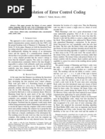 The Evolution of Error Control Coding (IEEE)(6p)