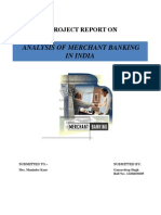 Analysis of Merchant Banking in India: A Project Report On