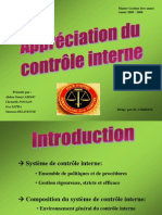 Appreciation Du Controle Interne