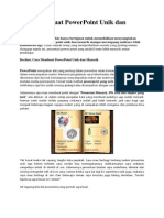 Download Cara Membuat PowerPoint Unik Dan Menarik by Pungkas Rahmatullah SN169644878 doc pdf