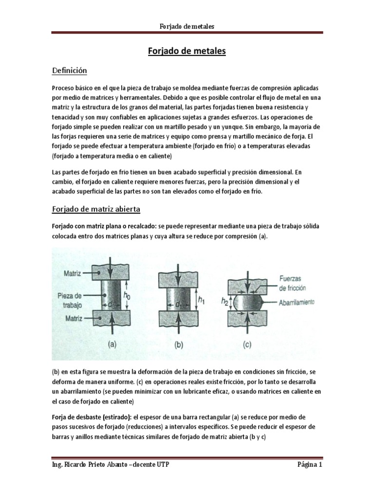 Proceso de Forjado de Metales | PDF | Forjar | Acero inoxidable