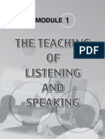 Module of the Teaching of l &s