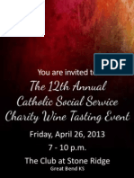 The 12th Annual Catholic Social Service Charity Wine Tasting Event