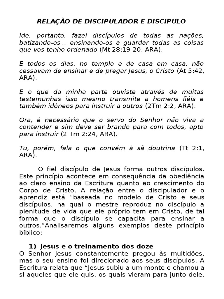 02 Relação Entre Discipulo e Discipuladores