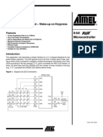 AVR240: 4 X 4 Keypad - Wake-Up On Keypress: 8-Bit Microcontroller Application Note