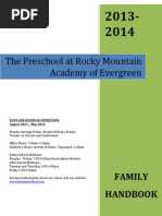RMAE Preschool Family Handbook 2013-2014