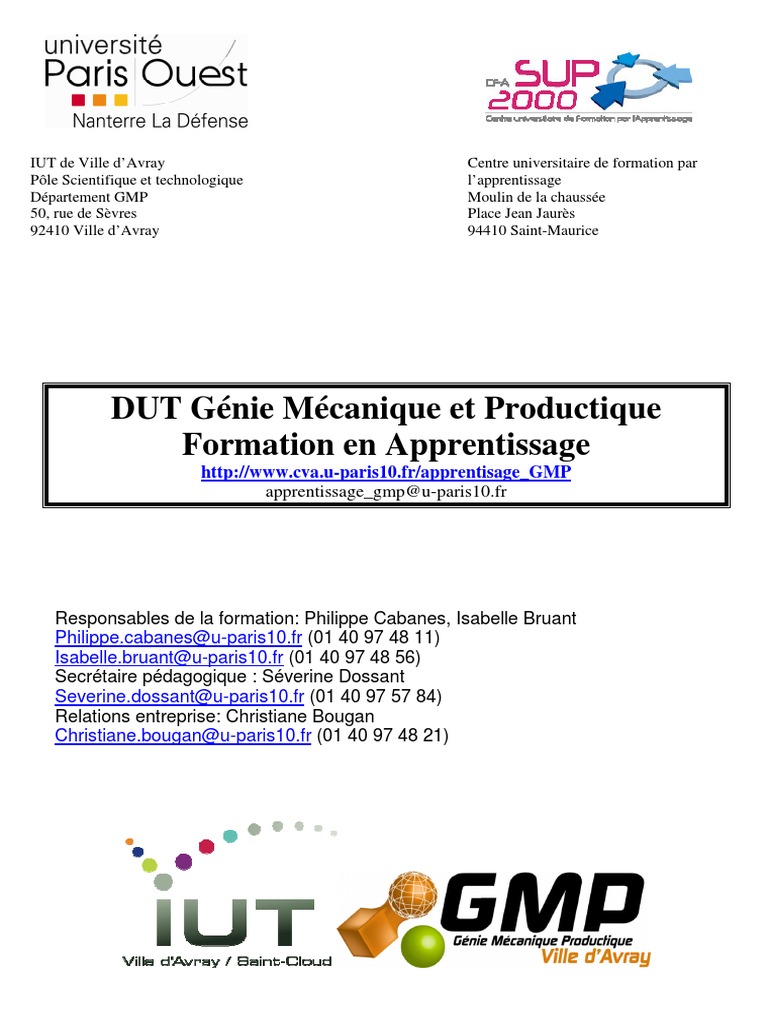 Lettre De Motivation Dut Génie Mécanique Et Productique En Alternance