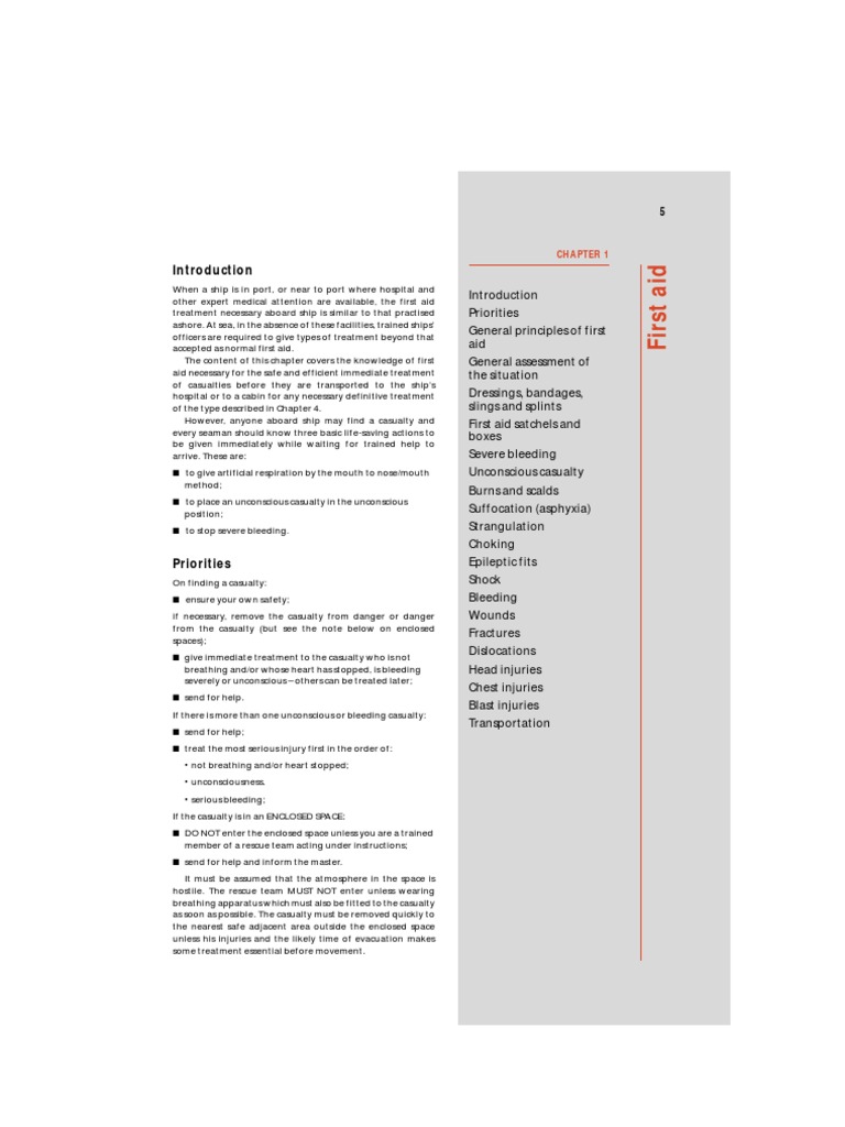 Ship Captain's First Aid Guide | PDF | Bleeding | First Aid