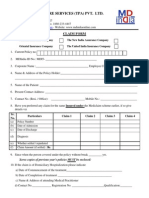 Mdindia Healthcare Services (Tpa) Pvt. LTD.: Claim Form