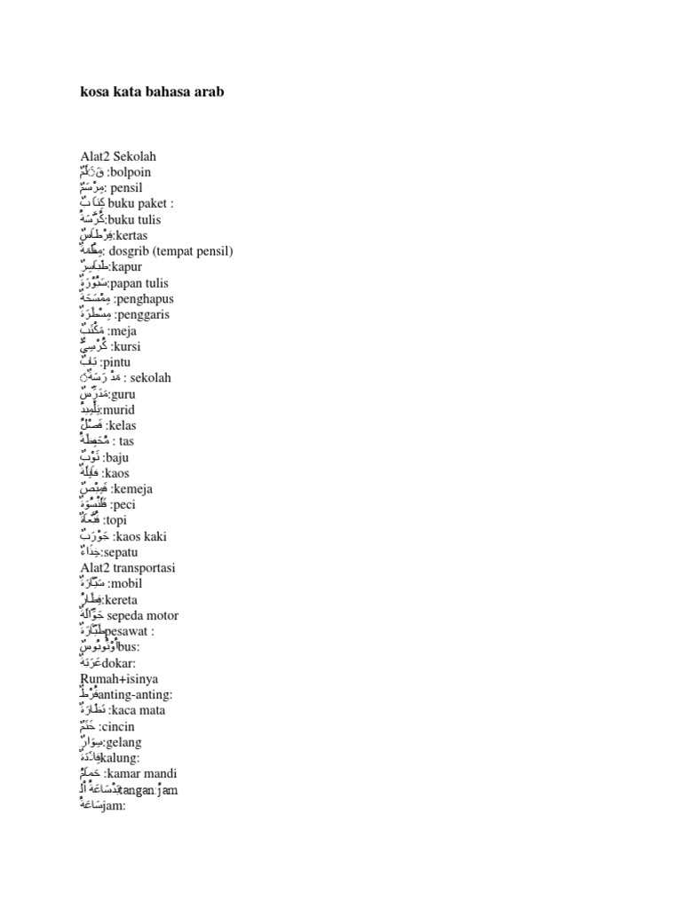 Kamus Lengkap Bahasa Arab Shopee Indonesia