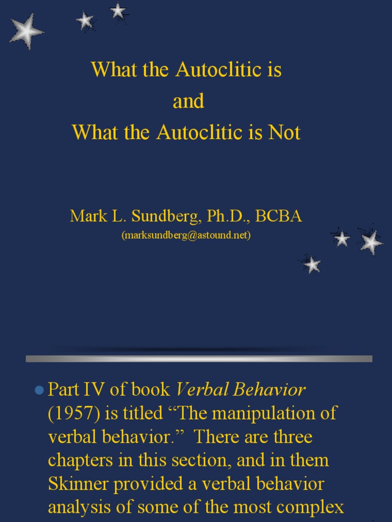 Understanding Autoclitics in ABA | PDF | Linguistics | Cognition