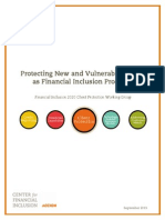 Protecting New and Vulnerable Clients As Financial Inclusion Proceeds: Financial Inclusion 2020 Client Protection Working Group
