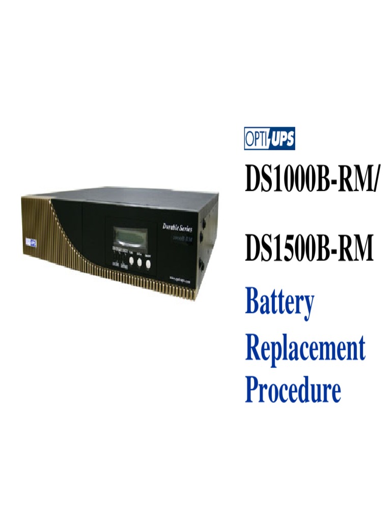 Smart UPS 1500 Battery Replacement Guide | PDF