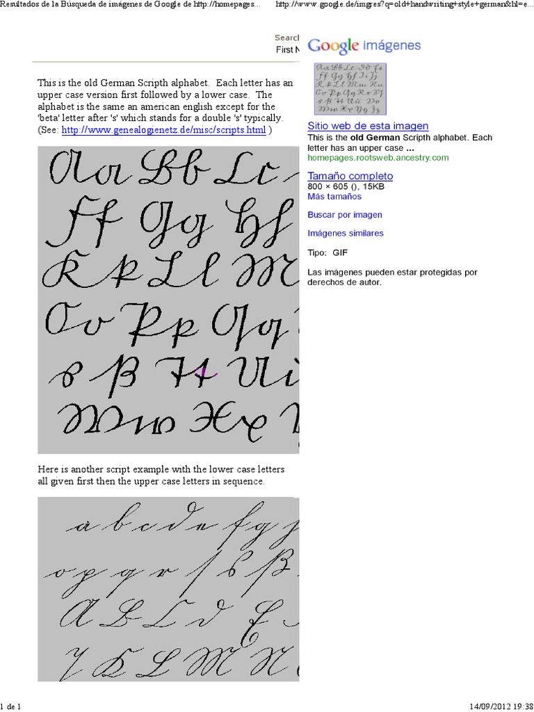 Old German Script Alphabet Guide | PDF