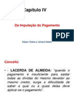 Da imputação do pagamento