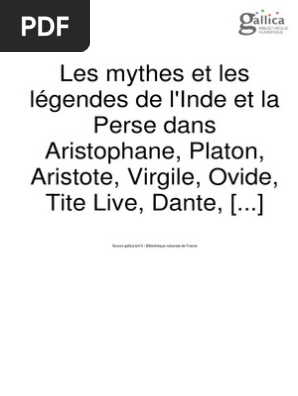 Les Mythes Et Les Legendes De L Inde Et De La Perse Dans Les Philosophes Eugene Leveque Mythologie Platon