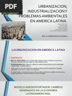 Urbanizacion, Industrializacion y Problemas Ambientales en America