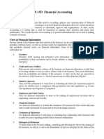 Summary Notes 1.1 Framework of Accounting
