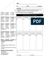 Mechanical Engineering 2011/2012: Academic Planning Worksheet