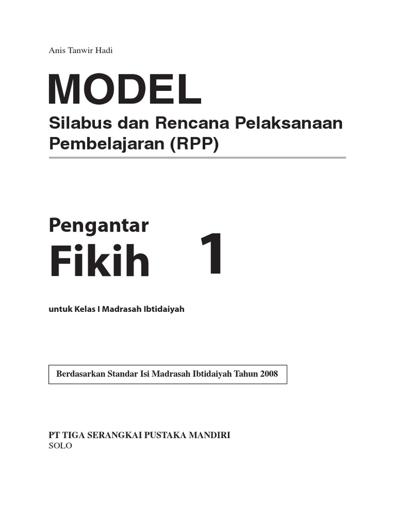 RPP Fikih Mi Kls 1 | PDF