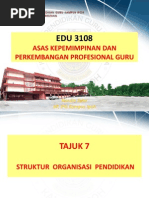 Tajuk 7 Struktur Organisasi Pendidikan