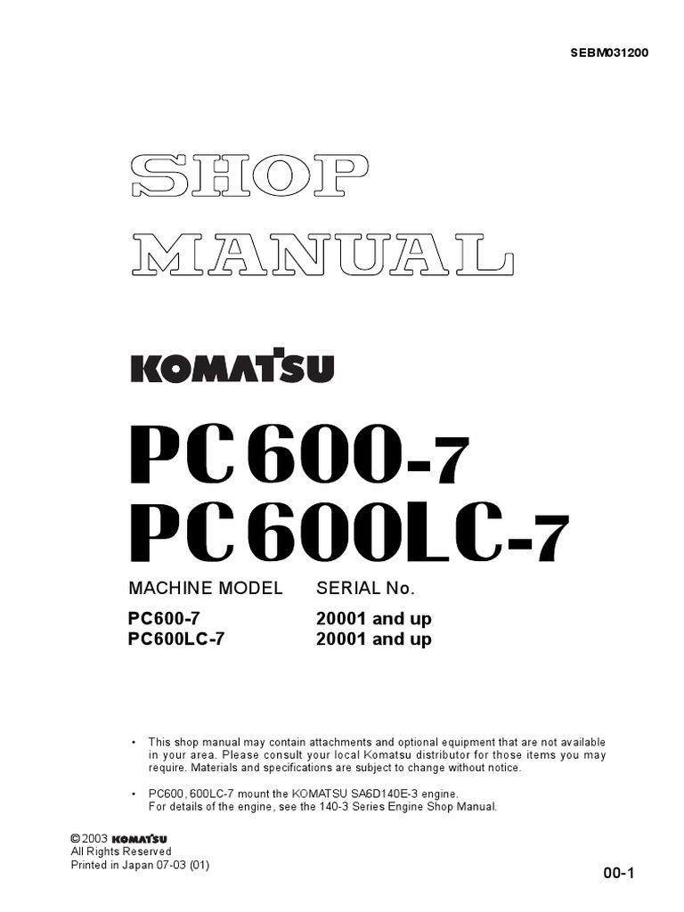 Komatsu 120 Parts Manual