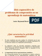 Análisis de problemas de comprensión matemática y registros de representación