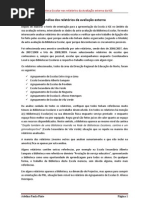 Análise dos relatórios de avaliação externa