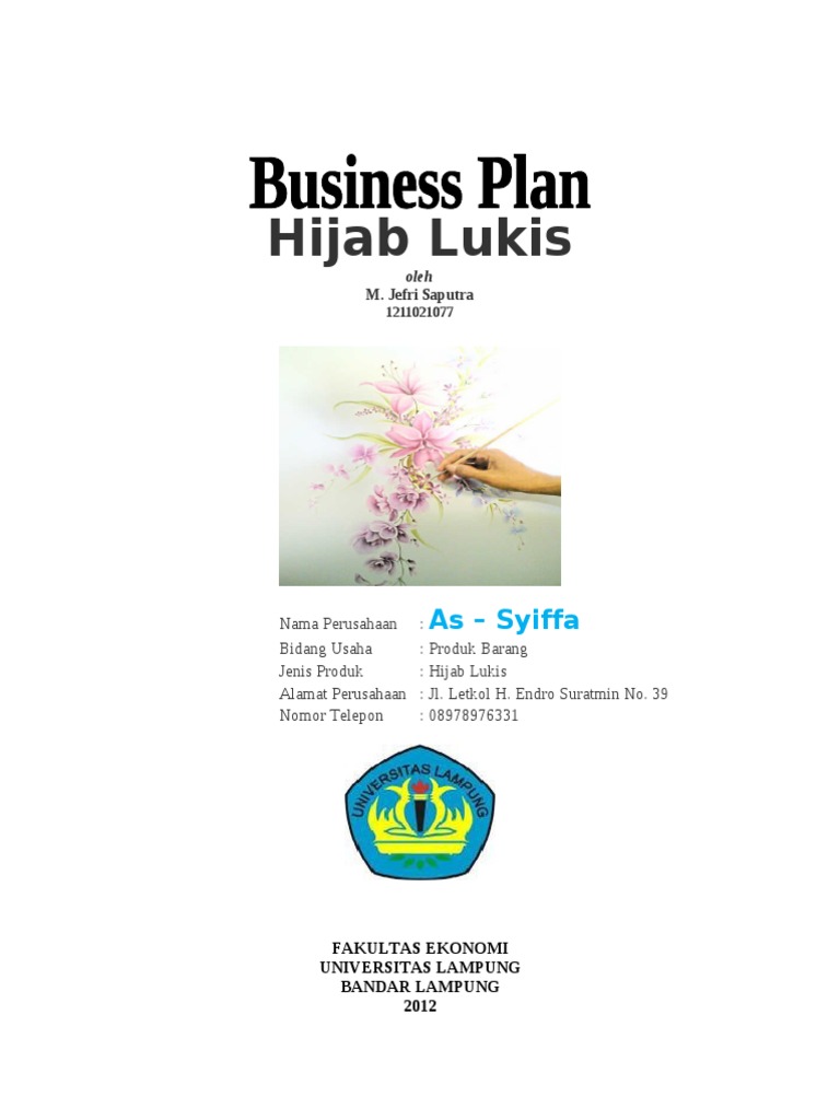 Proposal Business Plan Hijab Lukis