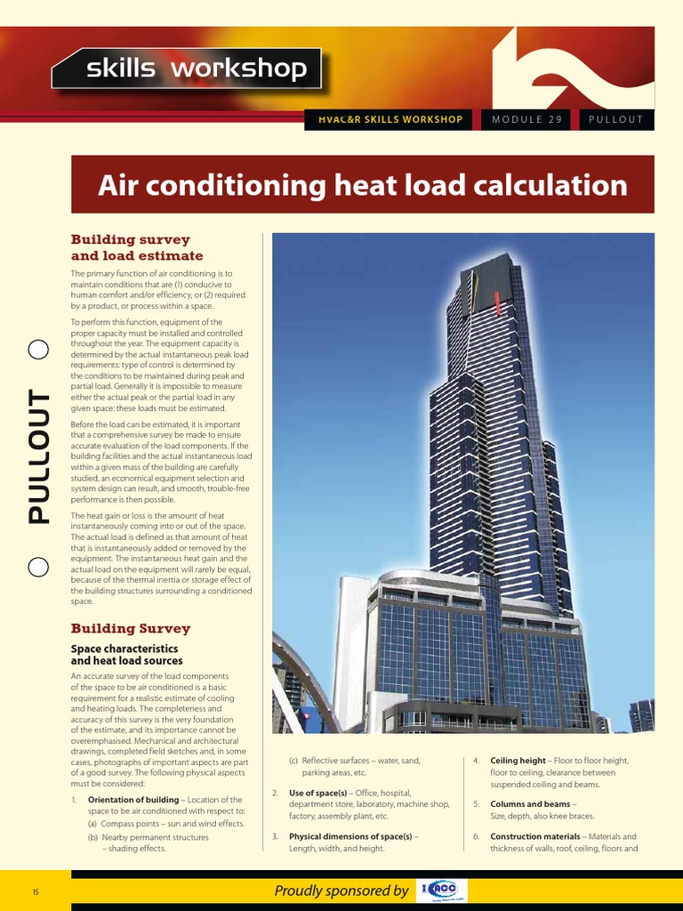 Chiller Load Calculation Overview | PDF | Air Conditioning | Hvac