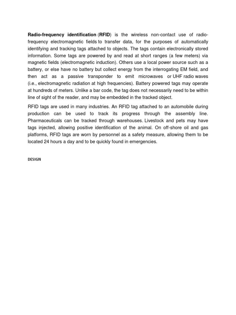 Understanding RFID Technology and Applications | PDF | Technology ...