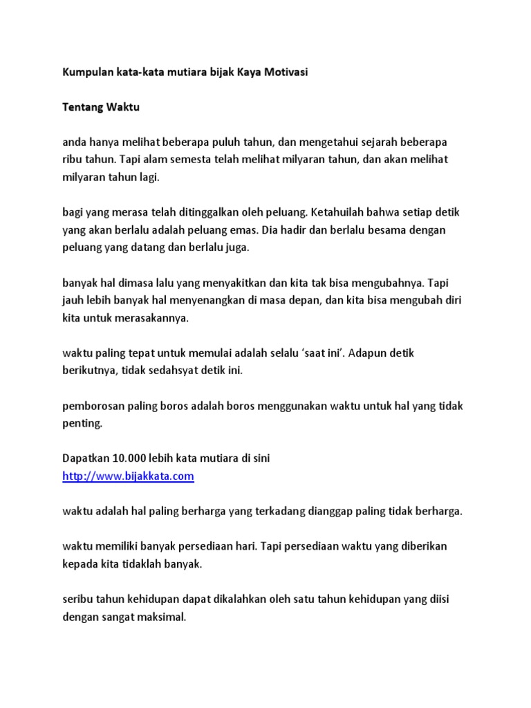 Kumpulan Kata Kata Mutiara Bijak Kaya Motivasi Kumpulan Kata Kata Mutiara Bijak Kaya Motivasi