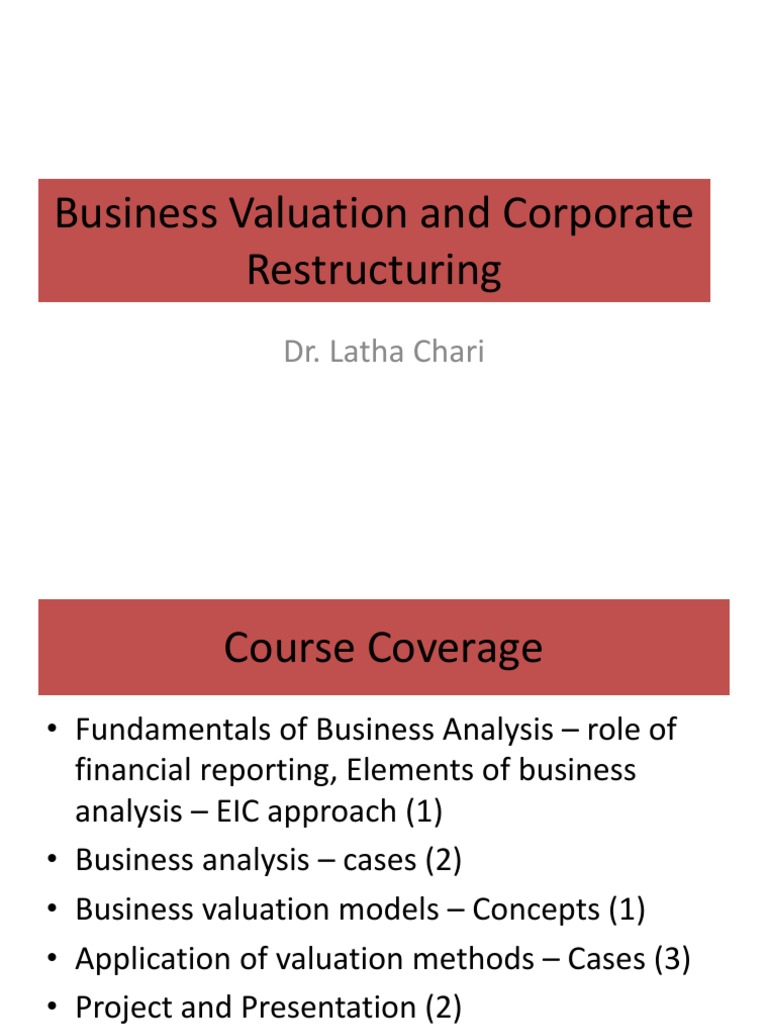 Valuation 1 | PDF