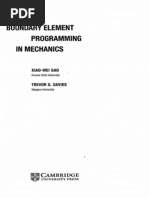 Boundary Element Programming in Mechanics - 104207485