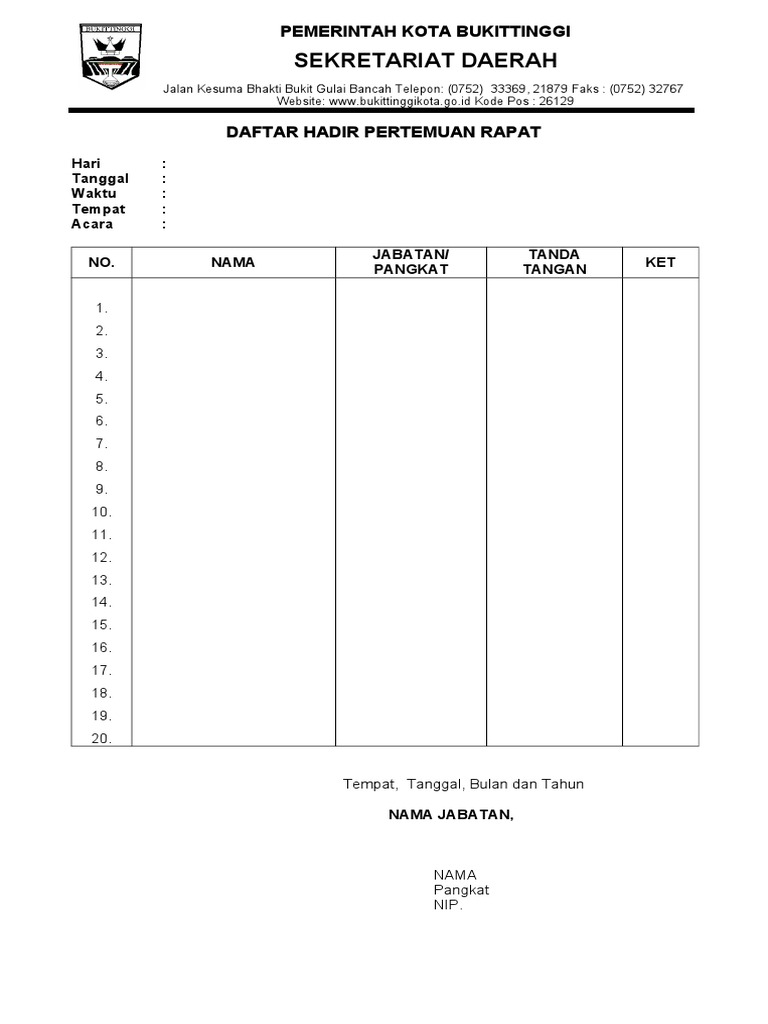 820 Koleksi Contoh Undangan Rapat Agenda Rapat Dan Daftar Hadir HD Terbaik