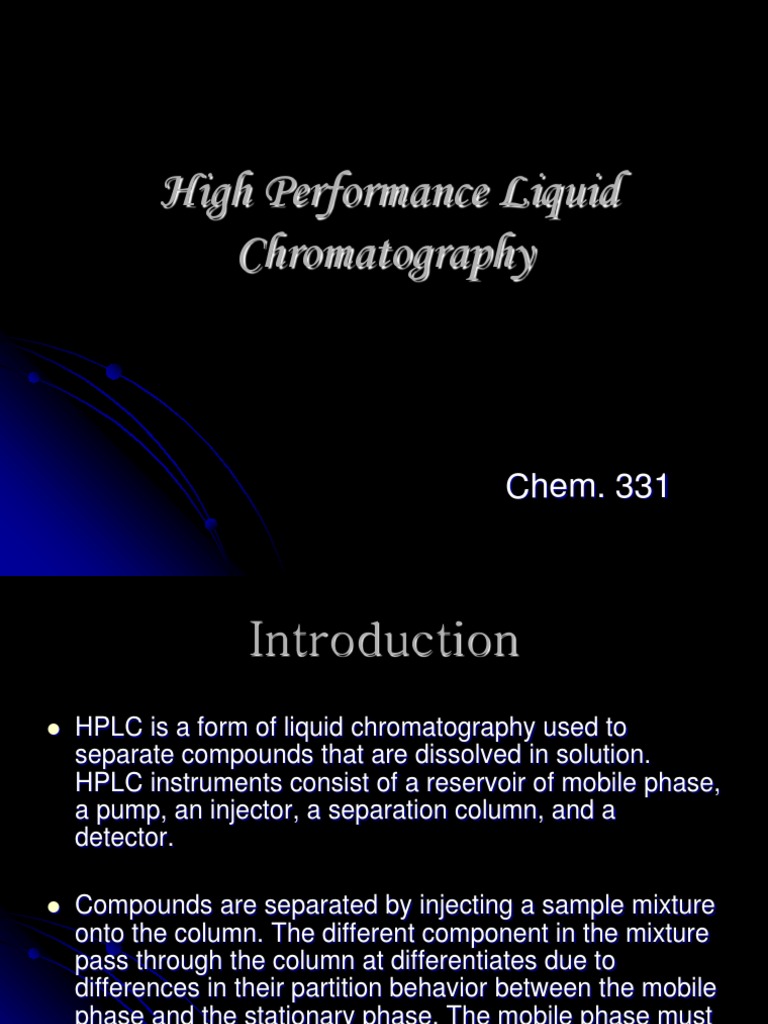 High Performance Liquid Chromatography PDF