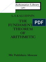 MIR - LML - Kaluzhnin L. A. - The Fundamental Theorem of Arithmetic