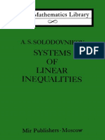 MIR - LML - Solodovnikov Aleksandr Samuilovich - Systems of Linear Inequalities - Mir Publishers Moscow (1979)