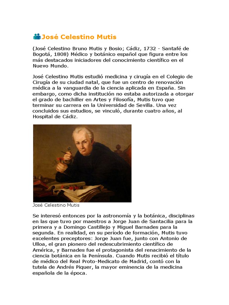 José Celestino Mutis | Bogotá | Colombia
