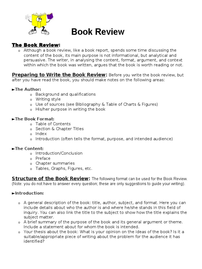 book review sample for students pdf