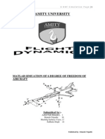 Modeling of Motion and Flying Charactrstics of an Airplane